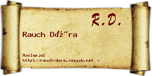 Rauch Dóra névjegykártya