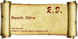 Rauch Dóra névjegykártya